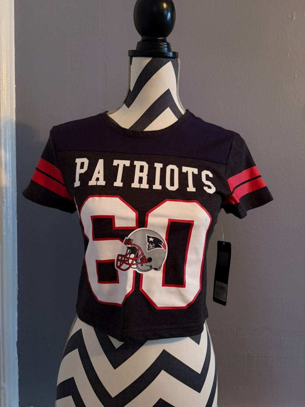 NWT Small New England Patriots Crop Top Game Day